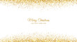 © Olga Prozorova - Merry Christmas and New Year card design. Gold glitter decoration, falling sparkling dust texture.