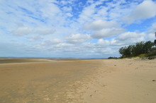 Mackay Deserted Beach In A Cloudy Day