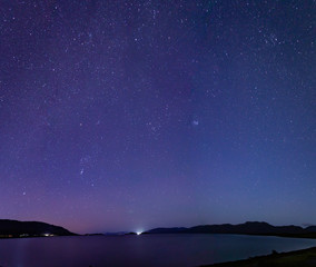 a view of the stars on the shore of loch linnhe a sea loch in the argyll region of the highlands of 
