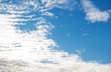 sky and clouds bright from the sunlight with a beautiful in the morning