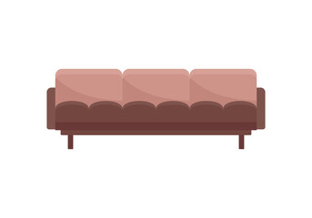 Canvas Print - Decorative sofa icon in flat style