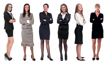 Sticker - Collection of full-length portraits of young business women