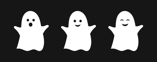 Wall Mural - three cute ghosts.