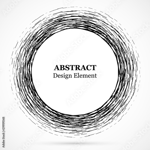 Circular lines.Set of spiral lines.Assymetric radial elements.Linear drawing....