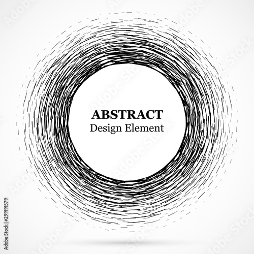 Circular lines.Set of spiral lines.Assymetric radial elements.Linear drawing....