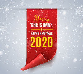 Wall Mural - christmas sale banner. vector ribbon