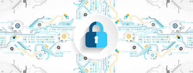 Aufkleber - Secure digital space. Virtual confidential, programming protection.