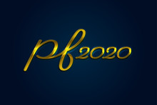 pf 2020, pour féliciter, caligraphy, gold tittle