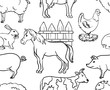Farm animals pattern
