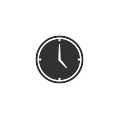 Fototapete - Clock icon, Vector flat design simple illustration. Time symbol