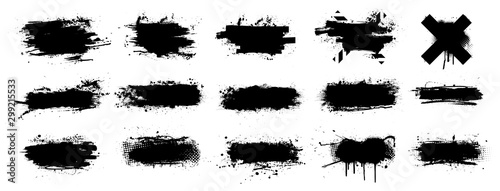 Fotografía Ink splashes stencil very detailed collection