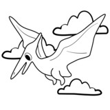 Fototapeta Dinusie - dinosaurio volador Pterodáctilo