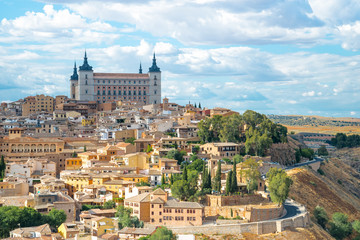 Wall Mural - Toledo cityscape. Toledo is capital of province of Toledo (70 km south of Madrid), Spain. It was declared a World Heritage Site by UNESCO in 1986.