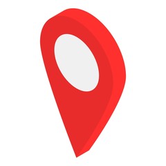Poster - Gps pin map icon. Isometric of gps pin map vector icon for web design isolated on white background