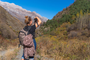 girl in the mountains.