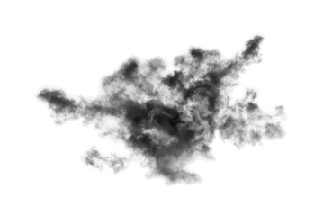 Wall Mural - Cloud Isolated on white background,Smoke Textured,Abstract black