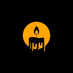 Wall Mural - Candle Flame Icon Creative Icon Logo Design Template Element Vector