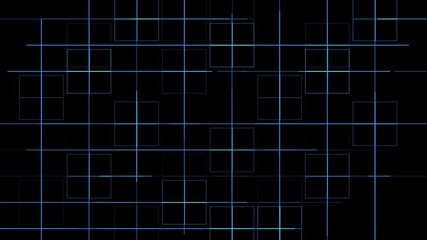 Wall Mural - 4k animated flickering tech grid