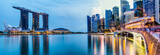 Fototapeta Miasto - Panorama Cityscape sunset of Singapore