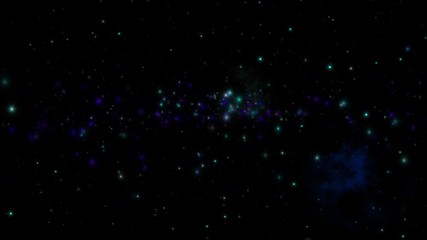 Wall Mural - Space Planets and Galaxy Animation 4K