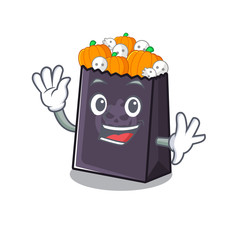 Sticker - Waving halloween bag stored in character drawer