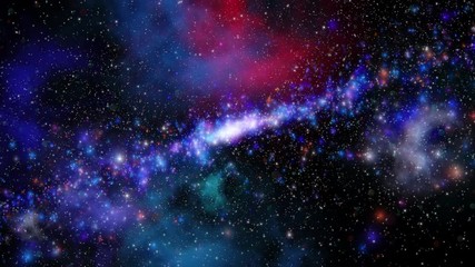 Wall Mural - Space Planets and Galaxy Animation 4K (LOOP)
