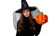 © Michał Magiera - Czarownica z dynią w ręku. Halloween.