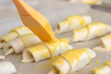 making croissants