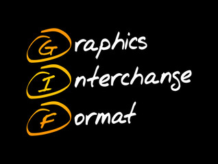 Aufkleber - GIF - Graphics Interchange Format acronym, concept background