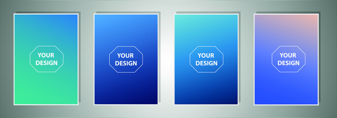 Fototapete - Colorful vector blurred gradient textures. Background for Social media post, wallpaper, mobile app, screen
