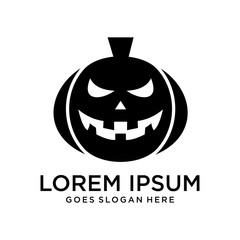hallowen logo icon vektor,Pumpkin Halloween Illustration