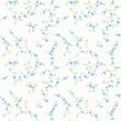 © c_atta - Blooming blue flora seamless pattern vector background