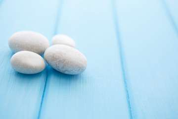 Pile of clean white smooth stones