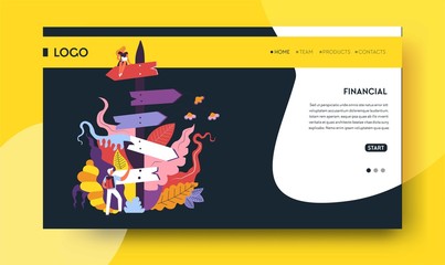 Wall Mural - hiking and trekking online web page template traveling tour order