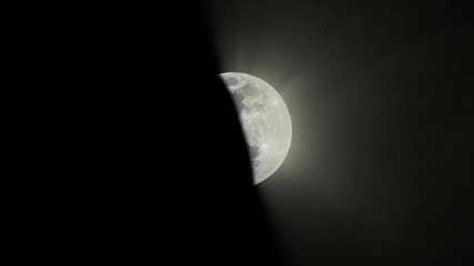 Wall Mural - white shining moon background, seamless loop. ideal for your astrology / astronomy projects. high-qu