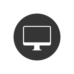 Poster - Monitor computer gray vector illustration flat style