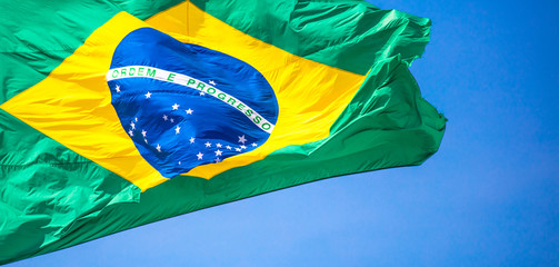 Wall Mural - Bandeira do Brasil ao vento