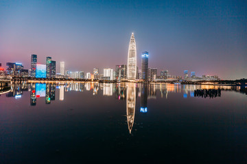 Wall Mural - Nightscape of bustling and wealthy ShenZhen City in China