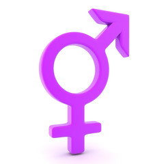 3D Rendering of transgender symbol