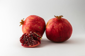 pomegranate isolated on white background