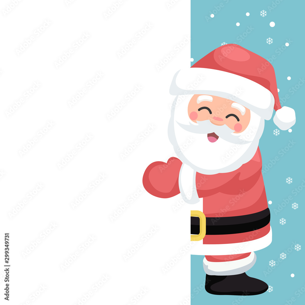Christmas card for dedication of happy Santa Claus Stock Vector | Adobe ...