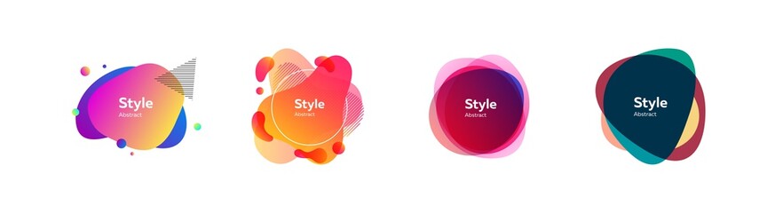 Fototapete - Colorful abstract figures set