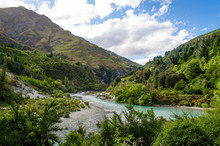 Valley Of The Shotover River In Arthurs Point Area (Queenstown, New Zealand)