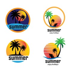 Summer Beach Holiday logo design