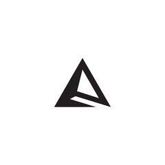 Wall Mural - Abstract triangle logo with initial letter A design vector template illustration