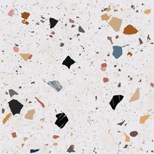 Tile Terrazzo Vector Pattern With Colorful Stone On Grey Marble Background For Seamless Concrete Rock Wallpaper