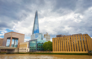 Mix of old and modern buildings in the city of London