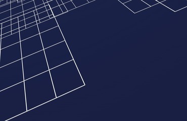 grids on blue background