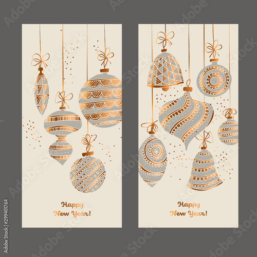 Hand drawn ornamental xmas ...