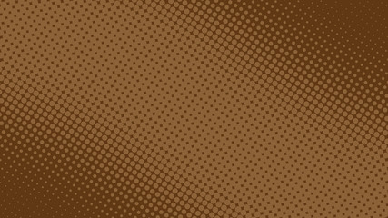 Brown pop art background in retro comic style with halftone dots design, vector illustration eps10